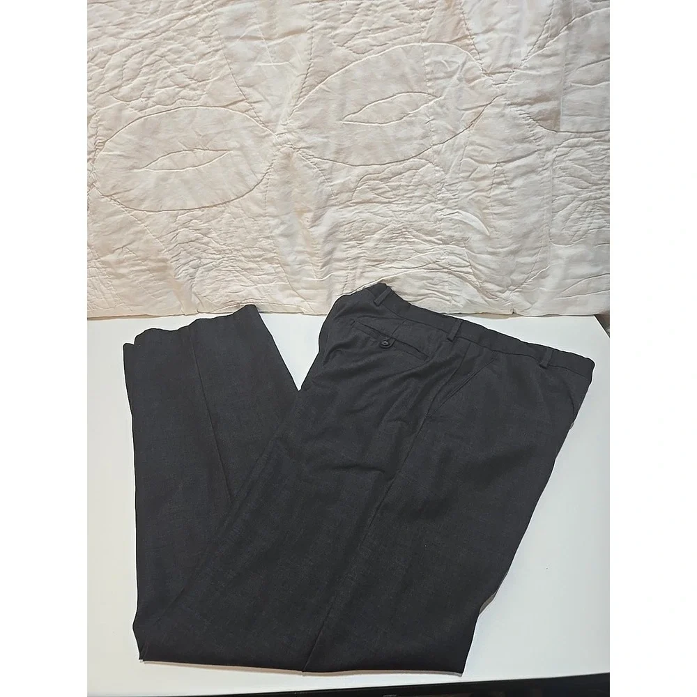 Banana Republic Pants Mens 33x34 Wool Blend Dress Trousers Dark Gray